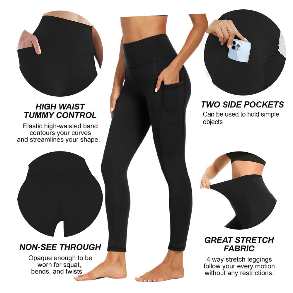 W>U>N Womens Yoga Leggings Soft Tummy-control  High-stretch  And Opaque